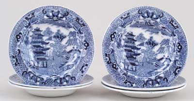 Toy Soup Plates Set of Six c1890